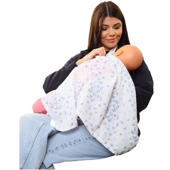 Brand New Set of 2 Go Mommy Nursing Covers Breastfeeding Muslin Cloth 60"x90" - Picture 11 of 12